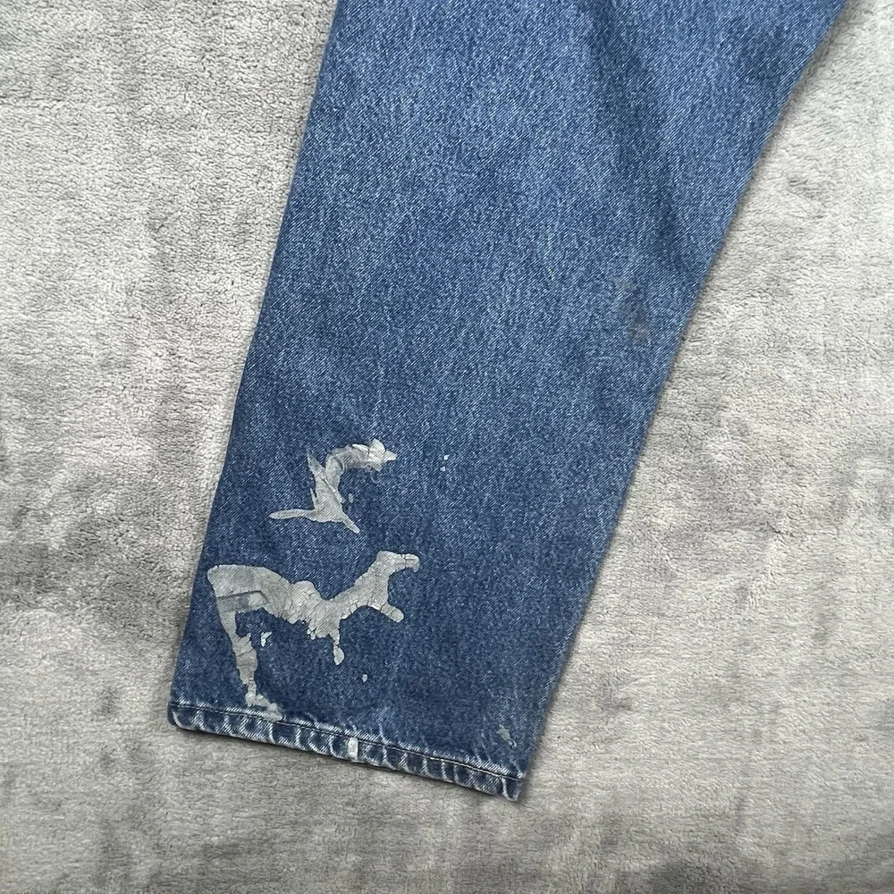 Wrangler RIGGS WorkWear Denim Mens Blue Jeans Carpenter Size 36x32‎ SEE PICS